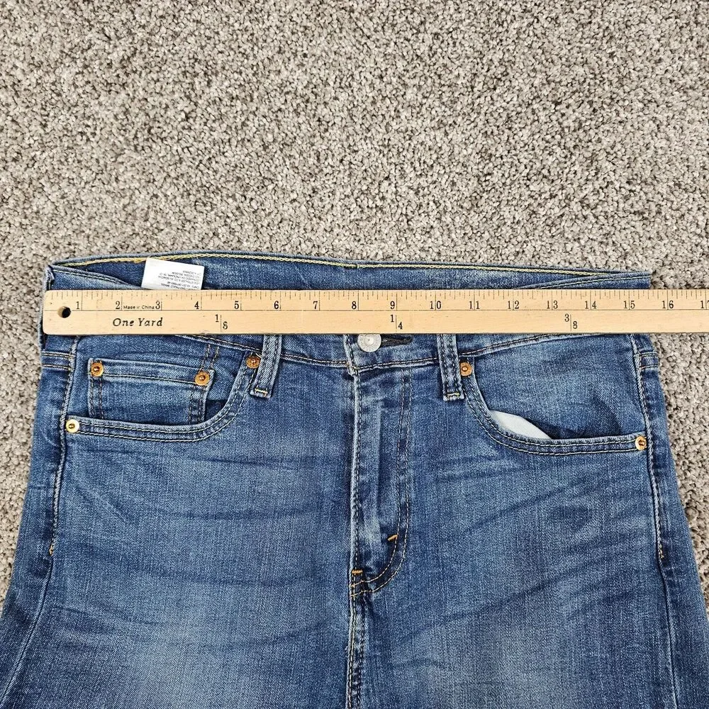 Levis 510 Jeans Mens 31x31 Slim Tapered Skinny Distressed Stretch Work Skate